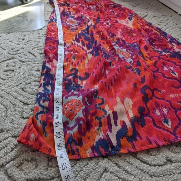 Charming charlie maxi dress ikat multicolored watercolor pattern size M @i - Picture 14 of 14